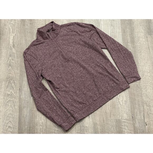 Vineyard Vines Men's Herringbone Half Zip Pullover Crimson X-Small Small Hole - Picture 1 of 7